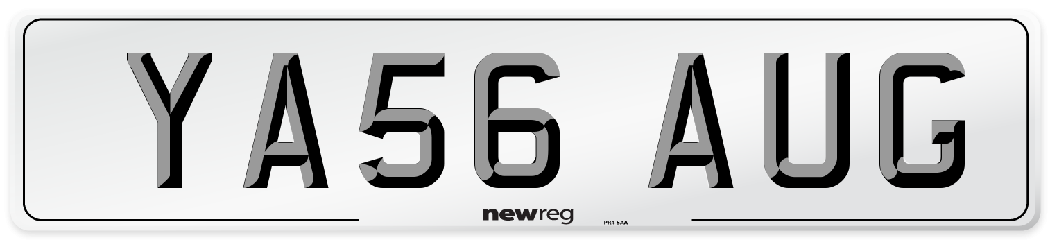 YA56 AUG Number Plate from New Reg
